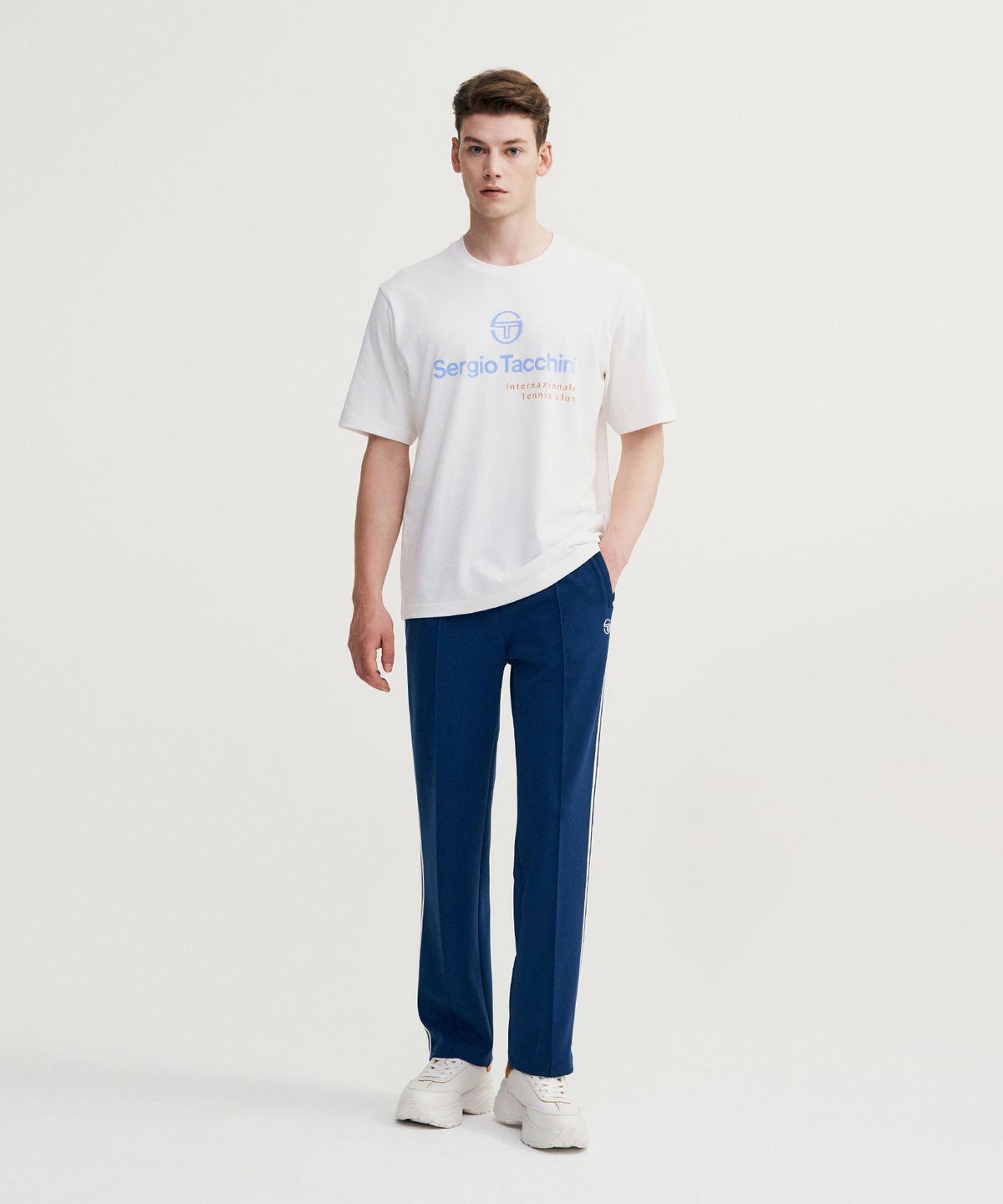세르지오 타키니(SERGIO TACCHINI) M 데일리 반팔티셔츠 (White)