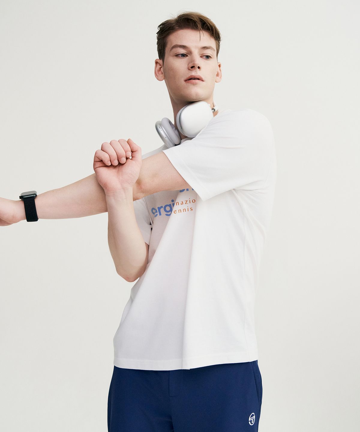 세르지오 타키니(SERGIO TACCHINI) M 데일리 반팔티셔츠 (White)