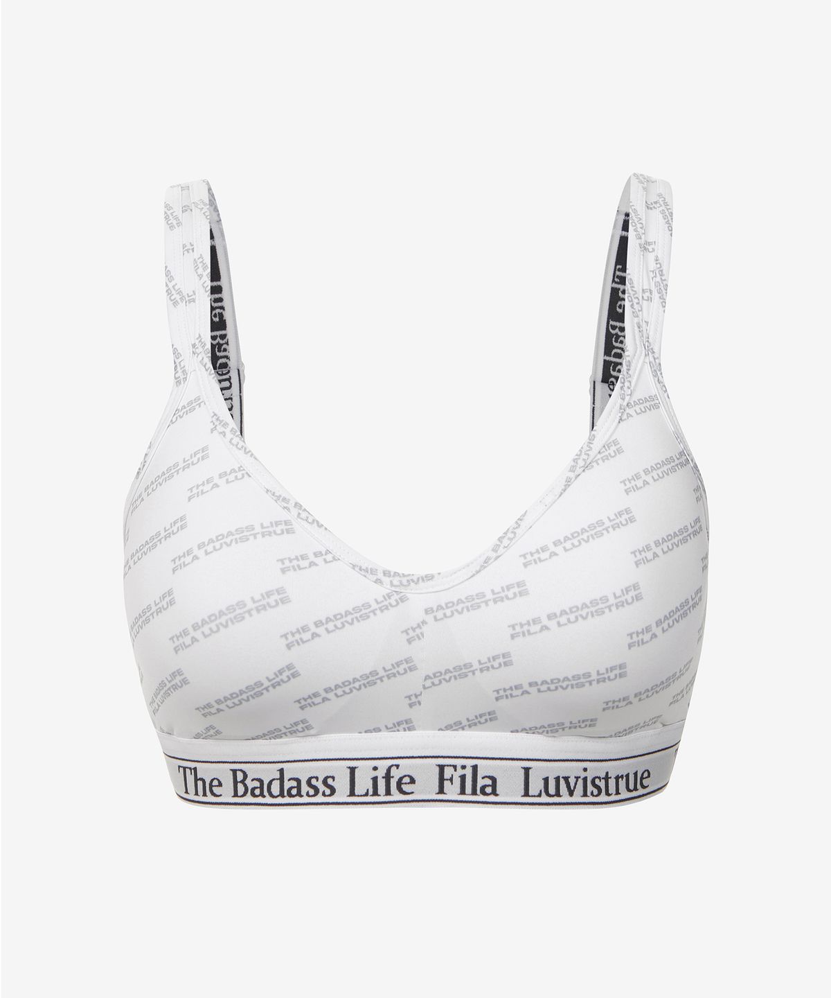 러브이즈트루(LUVISTRUE) [FILA UNDERWEAR X LUVISTRUE] BELLO PATTERN BRA(WHITE)