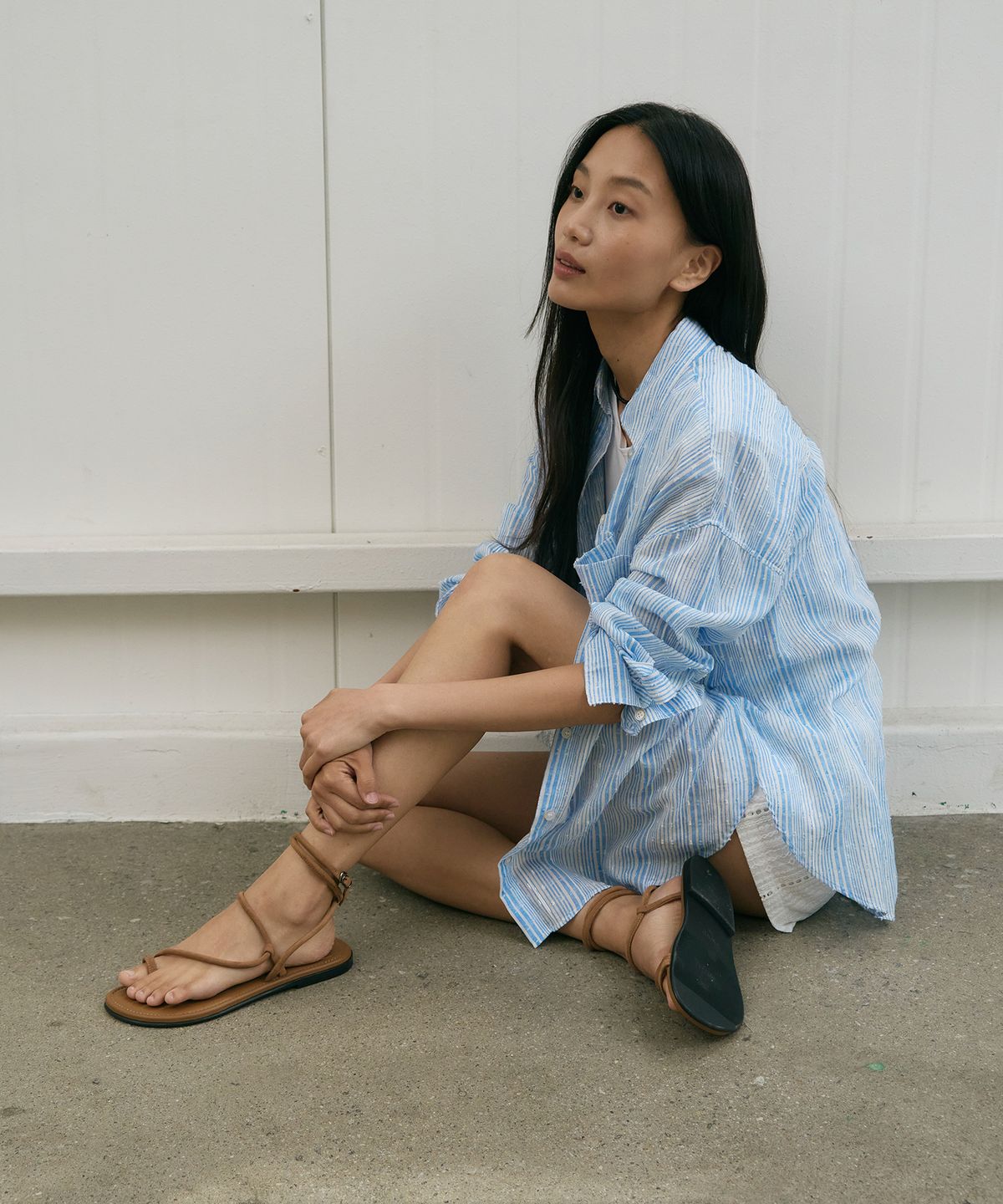 트윗비피(TWVP) 인피니티 플랫샌들 카멜 Infiniti Flat Sandals 24S84CA