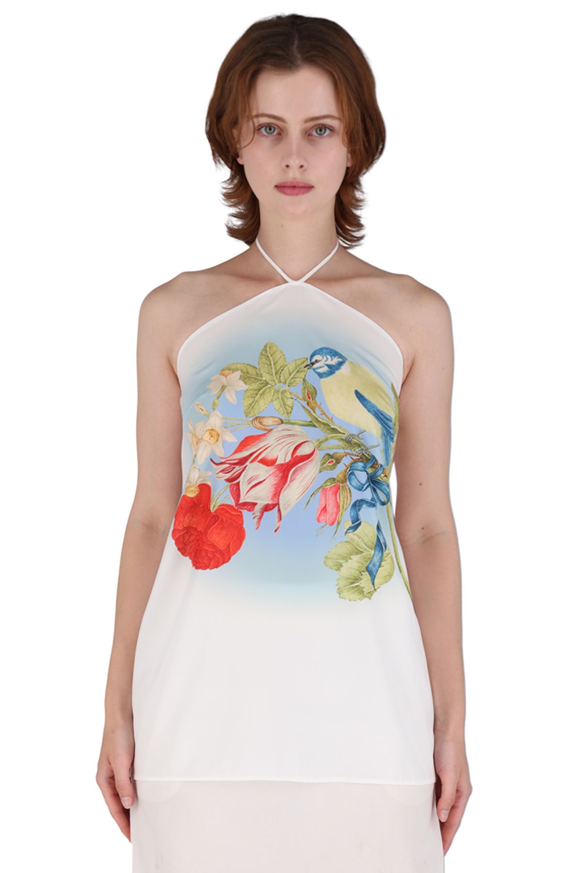 신스레터스(SHINS LETTERS) Blue Bird Halter Top