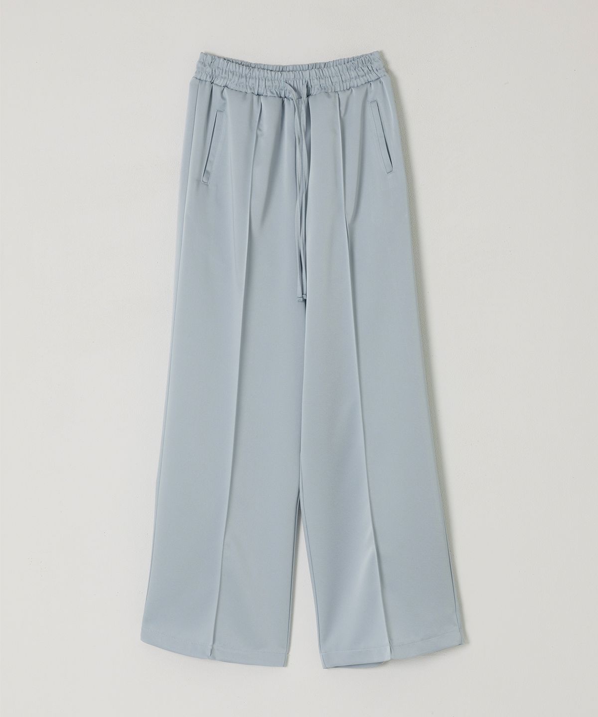 네벨에브리웨어(NEBELEVERYWEAR) Satin Pintuck Banding Pants_Sky Blue