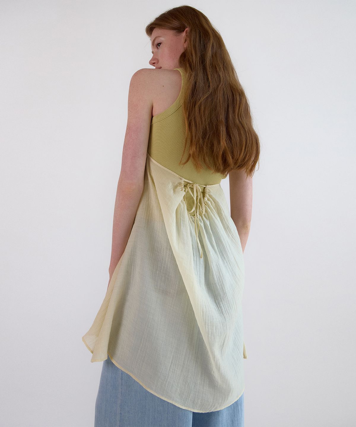 네벨에브리웨어(NEBELEVERYWEAR) Tencel Wrinkle Sleeveless_Cream