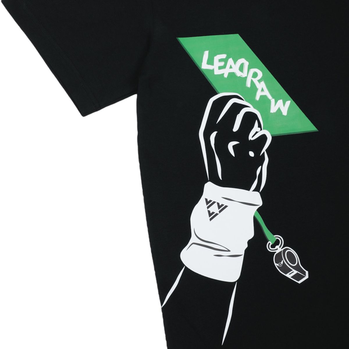 리드로(LEADRAW) 그린카드 티셔츠 _ 블랙