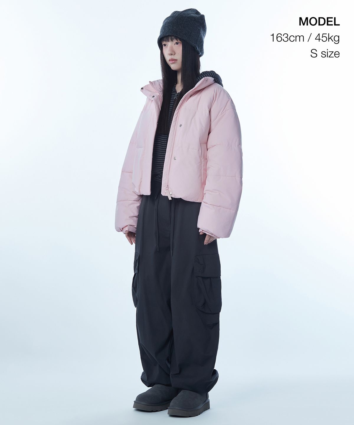무신사 스탠다드 우먼(MUSINSA STANDARD WOMAN) 우먼즈 데일리 푸퍼 숏 패딩 재킷 [라이트 핑크]