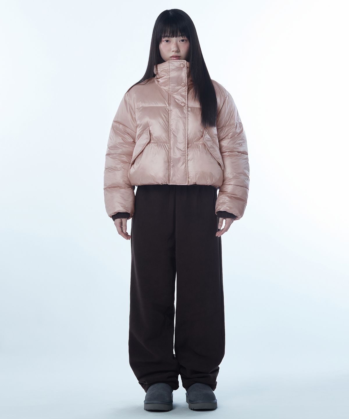 무신사 스탠다드 우먼(MUSINSA STANDARD WOMAN) 우먼즈 데일리 푸퍼 글로시 숏 패딩 재킷 [핑크]