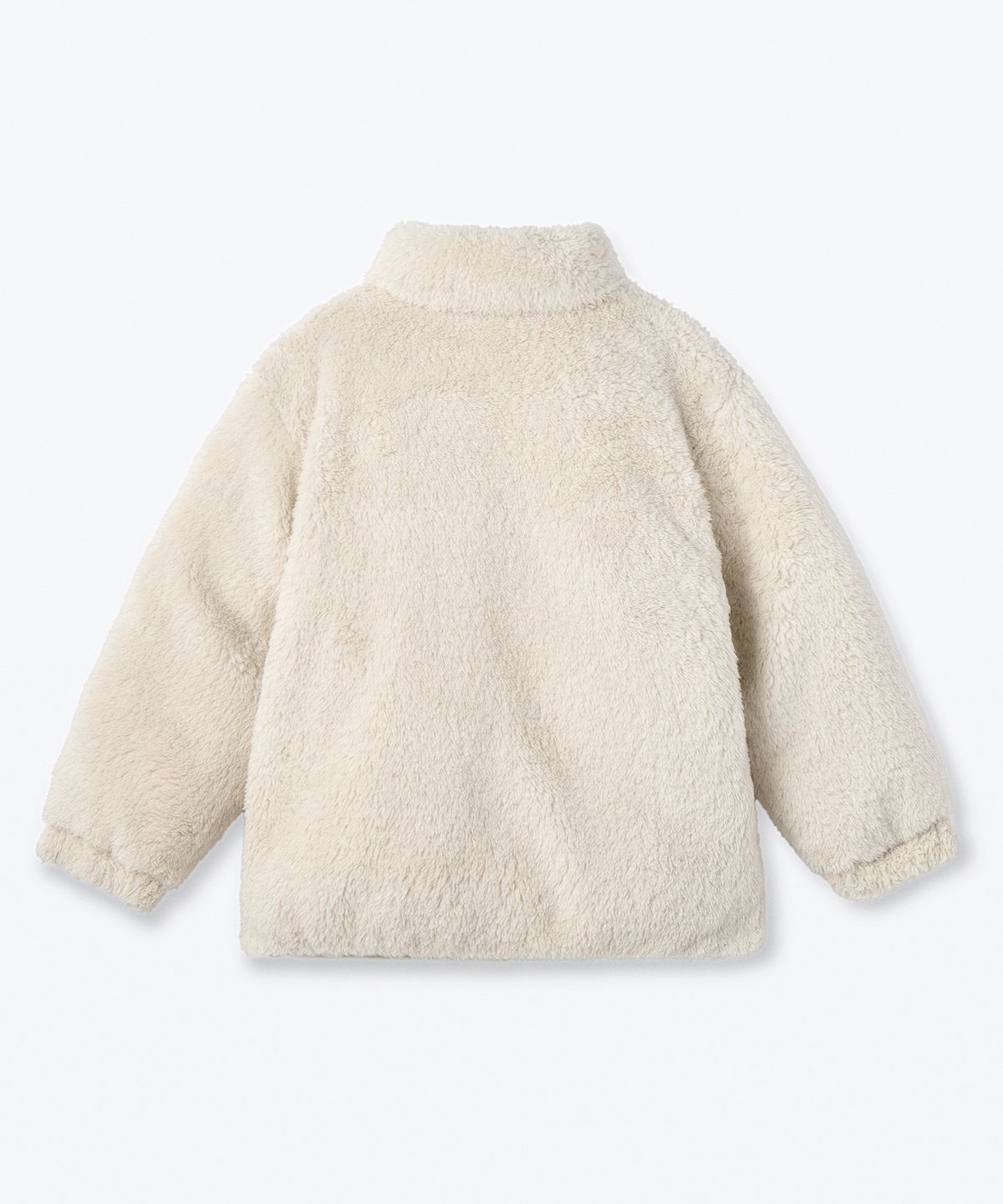 무신사 스탠다드 키즈(MUSINSA STANDARD KIDS) 데일리 푸퍼 리버서블 플리스 숏 패딩 재킷 [애쉬 그레이/크림]