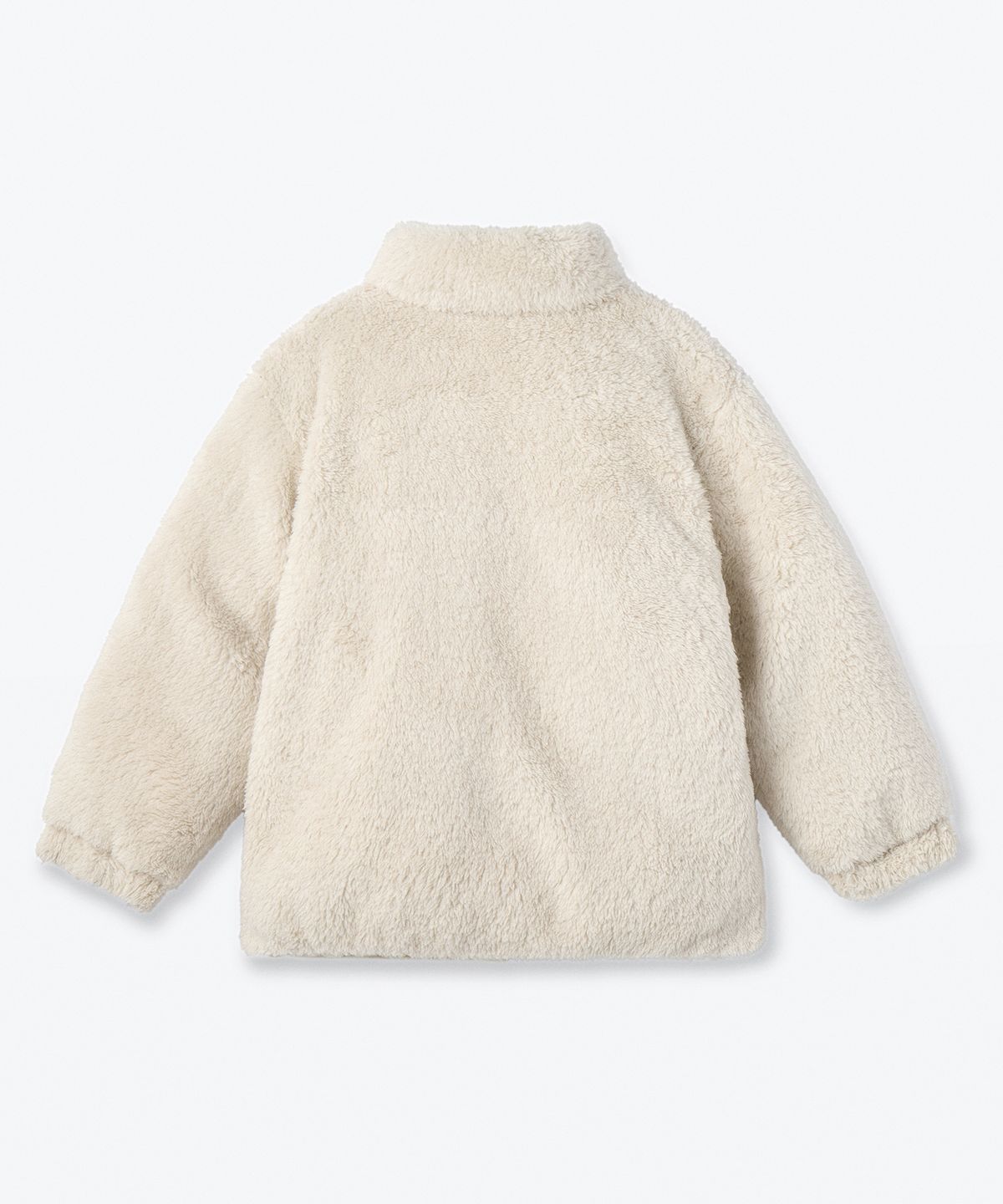 무신사 스탠다드 키즈(MUSINSA STANDARD KIDS) 데일리 푸퍼 리버서블 플리스 숏 패딩 재킷 [레몬/크림]