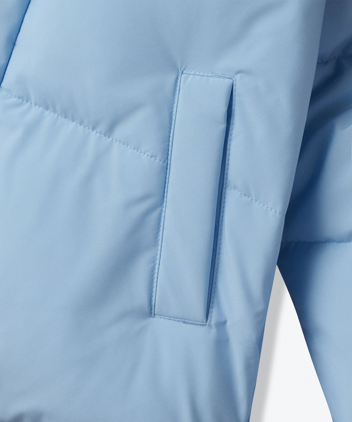 무신사 스탠다드 키즈(MUSINSA STANDARD KIDS) 데일리 푸퍼 숏 패딩 재킷 [스카이 블루]
