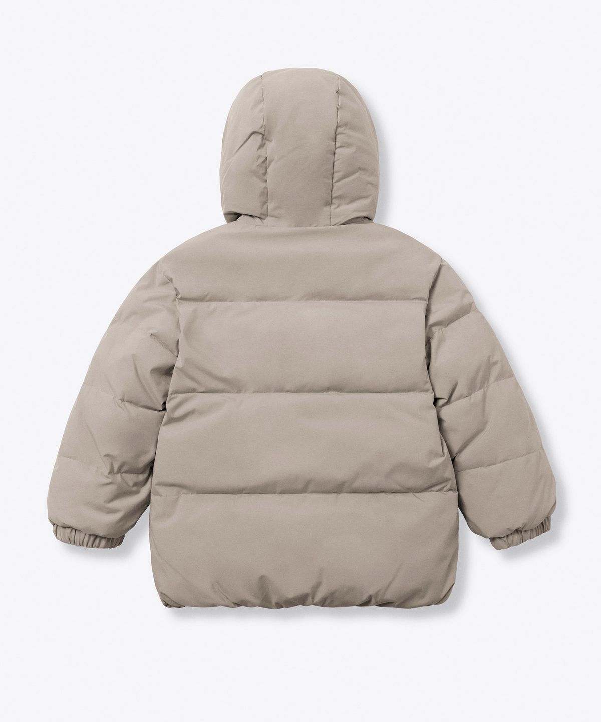 무신사 스탠다드 키즈(MUSINSA STANDARD KIDS) 데일리 푸퍼 리버서블 플리스 후디드 패딩 재킷 [더스티 베이지/크림]