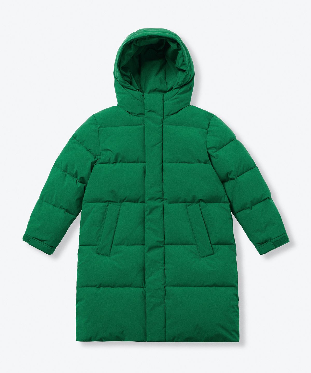 무신사 스탠다드 키즈(MUSINSA STANDARD KIDS) 데일리 푸퍼 롱 패딩 파카 [아이리시 그린]