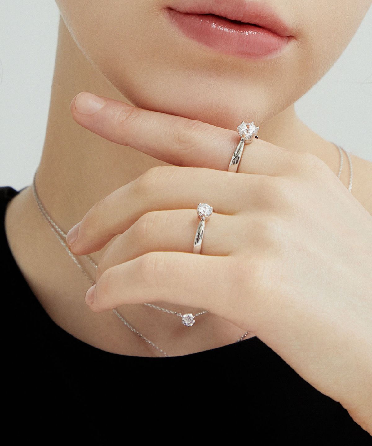 제이에스티나(JESTINA) WHITEMOND 5부 반지 (JJLJRQ4BF368SW120)