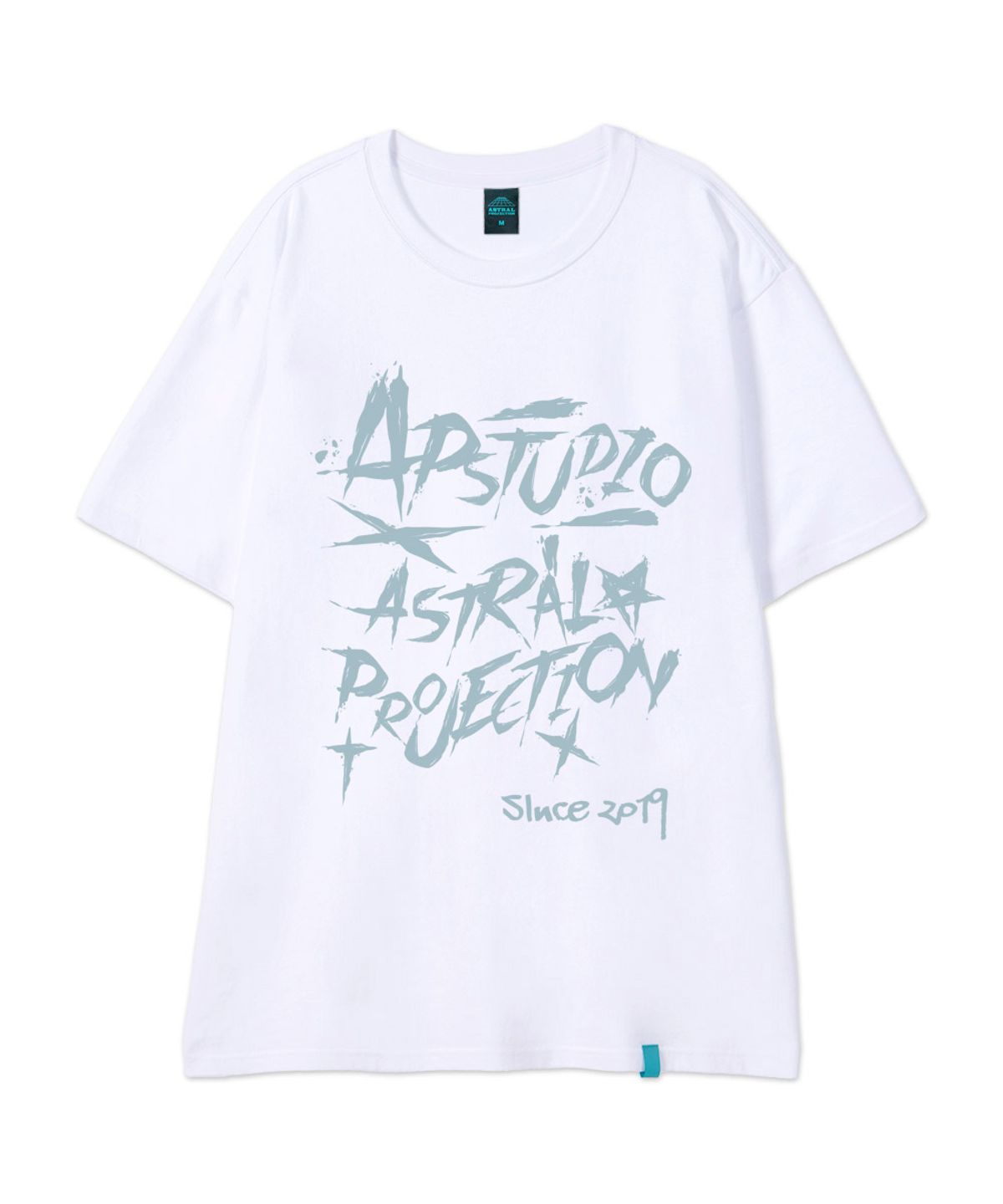 아스트랄 프로젝션(ASTRAL PROJECTION) [러프 레터링]코튼 루즈핏 반팔 티셔츠_화이트