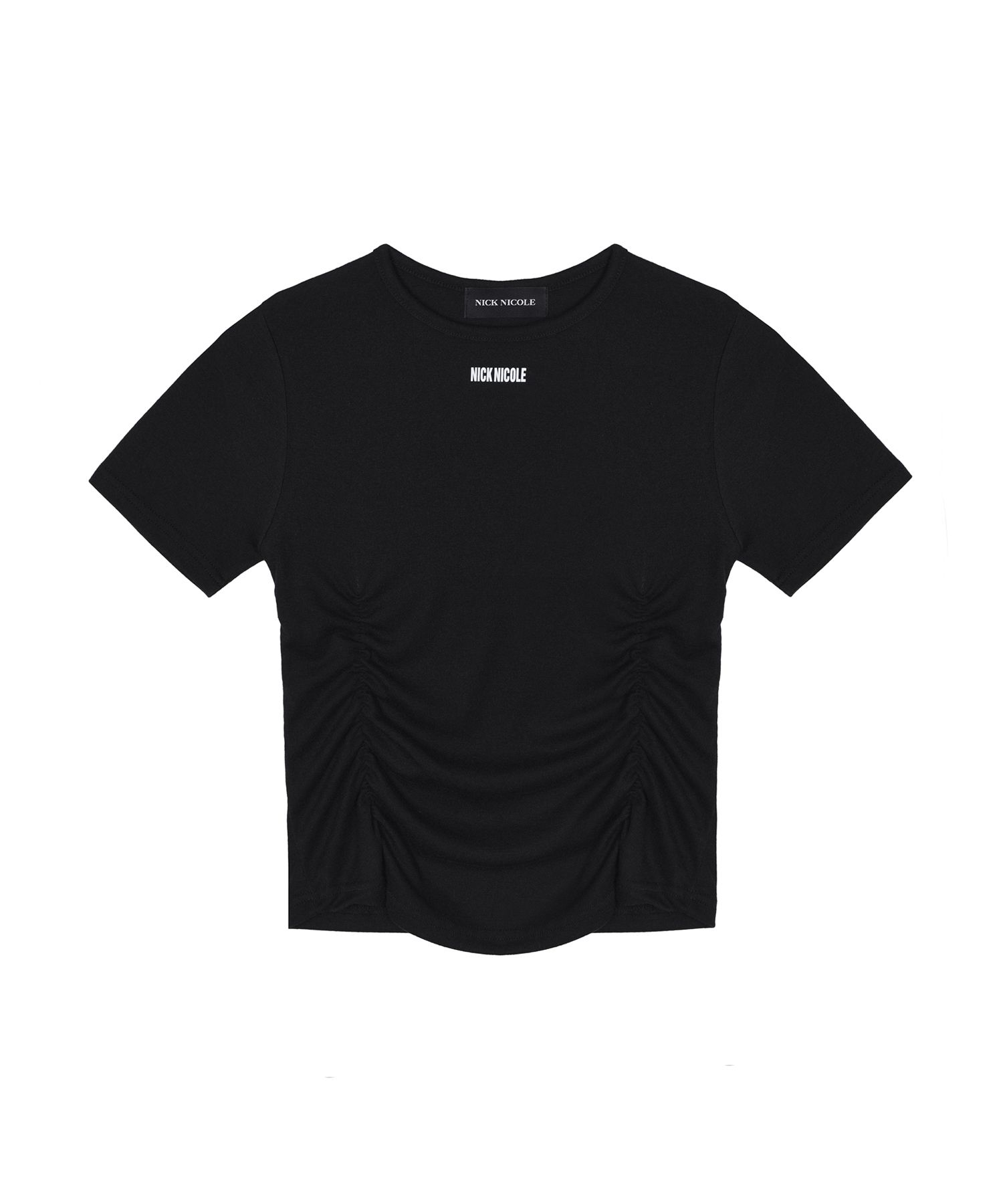 Tシャツ・カットソー NICK&NICOLE NICOLE SHIRRING HALF TOP 4BUK374 MUSINSA | NICK&NICOLE NICOLE SHIRRING HALF TOP_BLACK