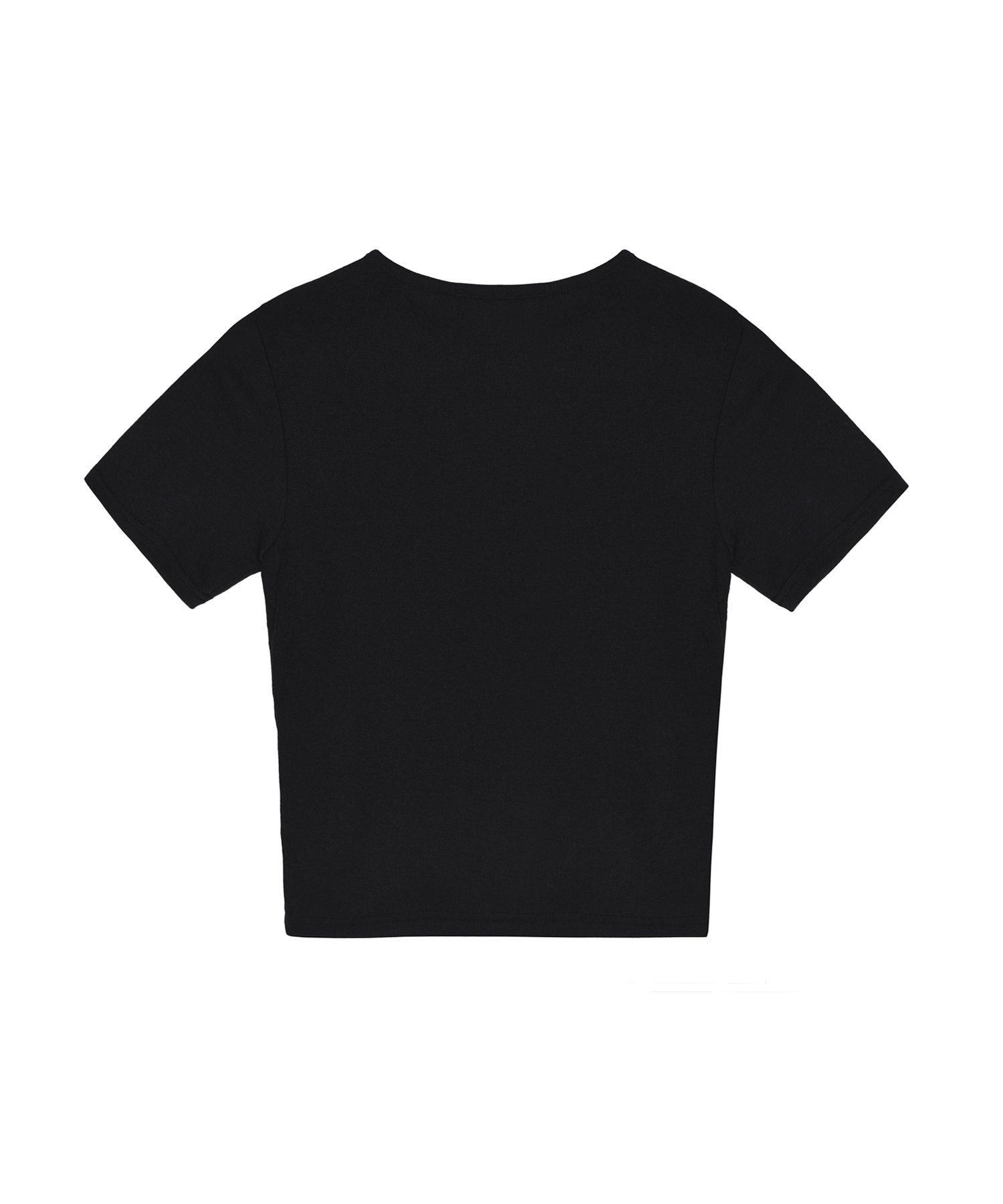 MUSINSA | NICK&NICOLE NICOLE SHIRRING HALF TOP_BLACK