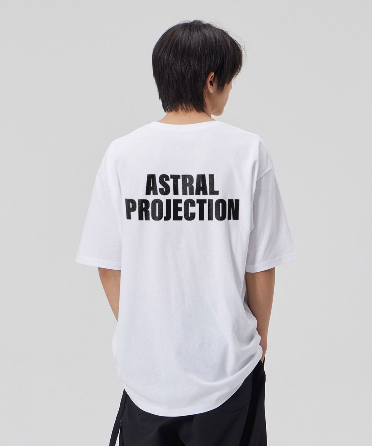 아스트랄 프로젝션(ASTRAL PROJECTION) [2PACK]러프 레터링&시오소피컬 소사이어티 코튼 루즈핏 반팔 티셔츠