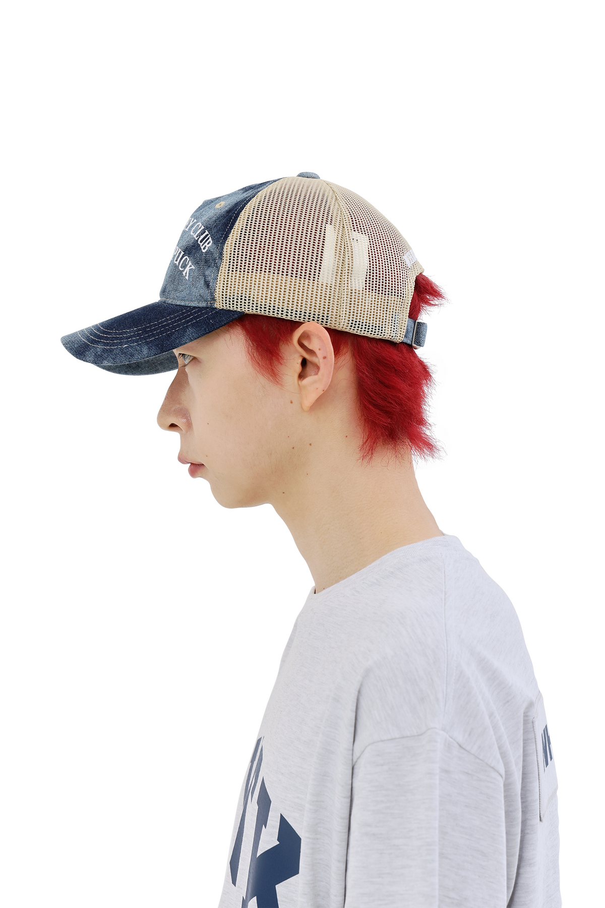 왓더퍽(WHATHEPUCK) WTP 하키 클럽 데님 딮 메쉬볼캡