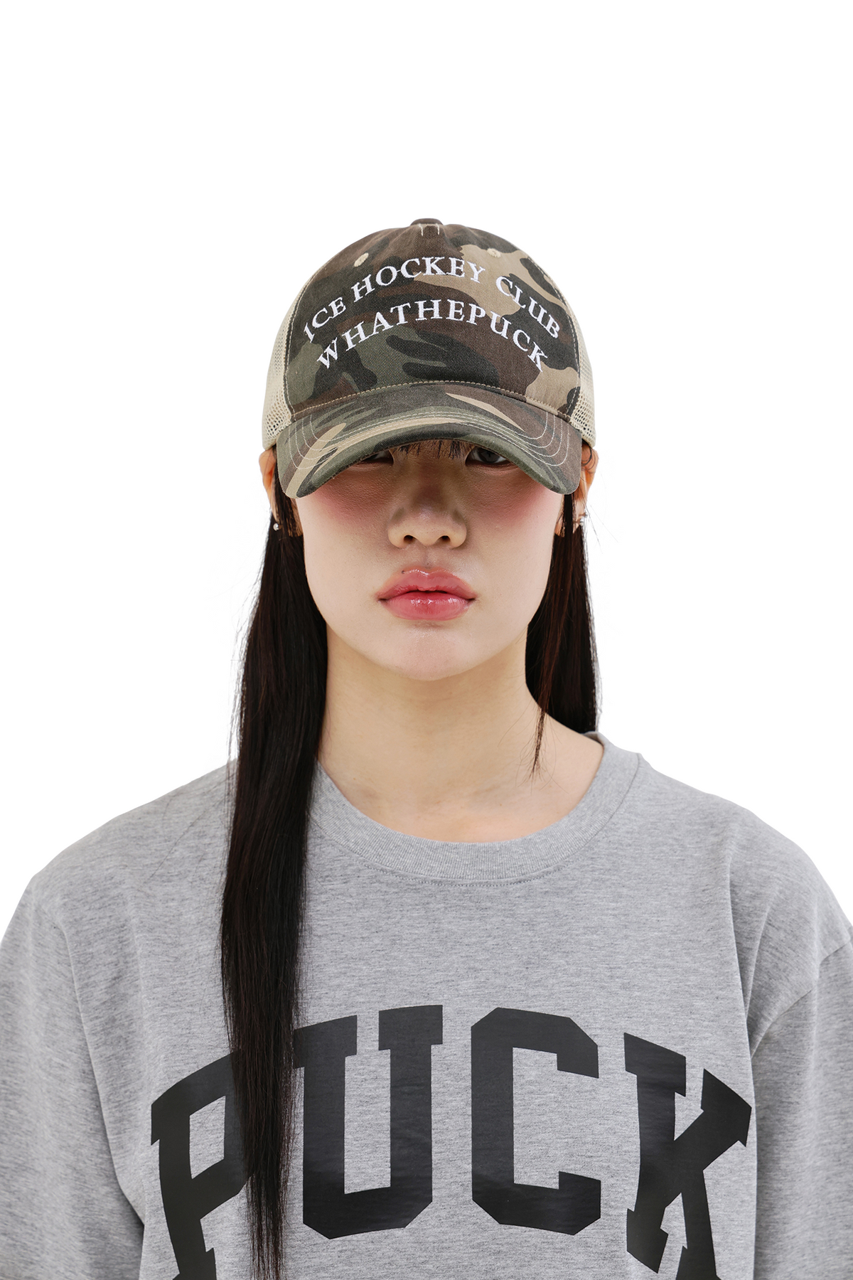 왓더퍽(WHATHEPUCK) WTP 하키 클럽 카모 딮 메쉬볼캡