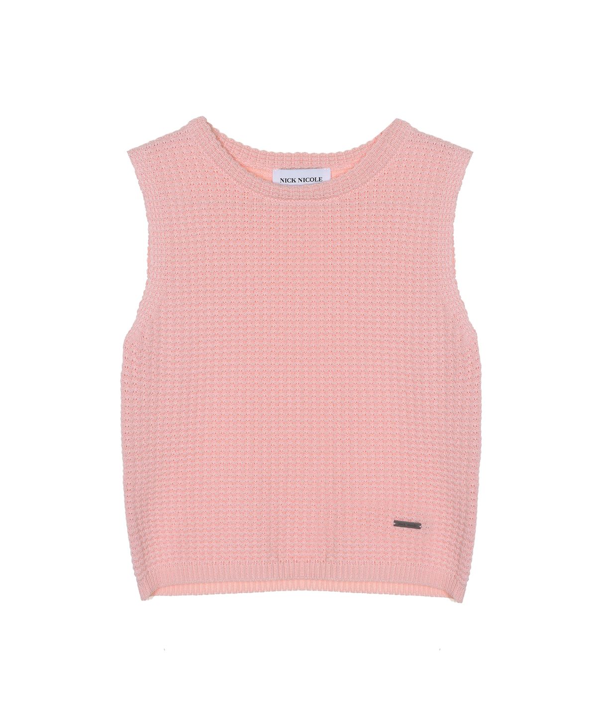 닉앤니콜(NICK&NICOLE) WAFFLE KNIT SLEEVELESS_PINK
