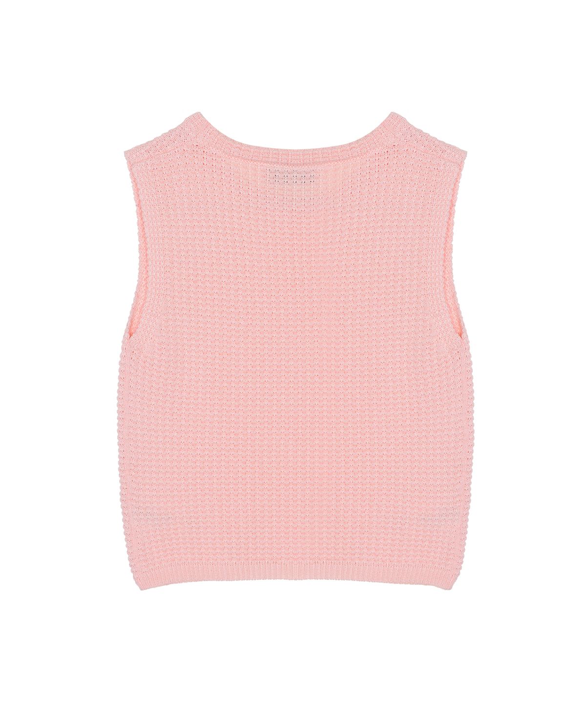 닉앤니콜(NICK&NICOLE) WAFFLE KNIT SLEEVELESS_PINK