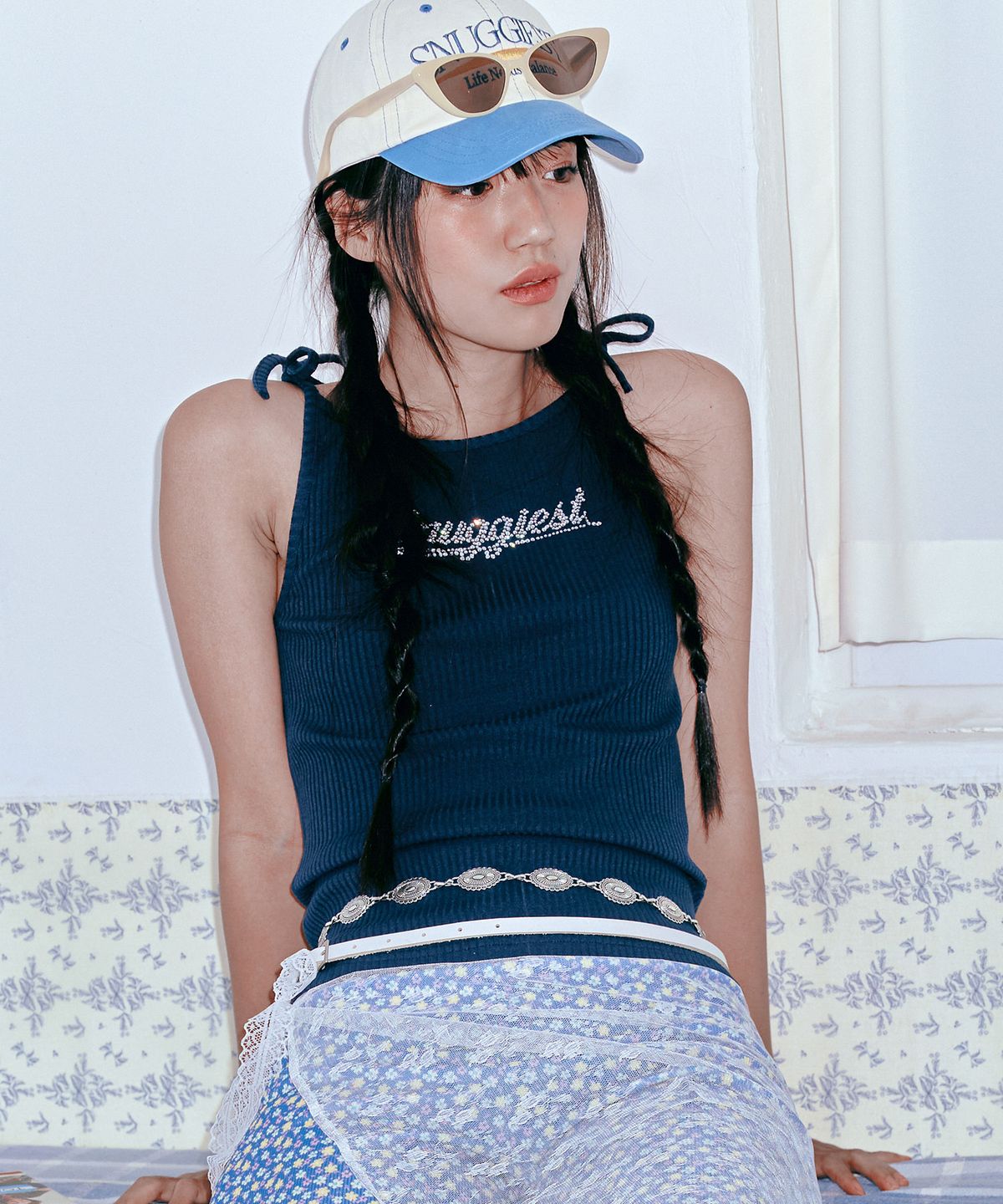 스너기스트(SNUGGIEST) 글리터 리본 슬리브리스 [네이비]