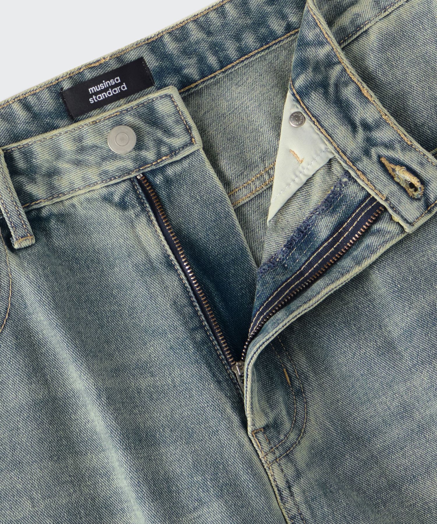 ★MUSINSA STANDARD★ Loose baggy denim pants rusty sky blue MUSINSA | MUSINSA STANDARD Loose Exhaust Denim Pants [Rusty