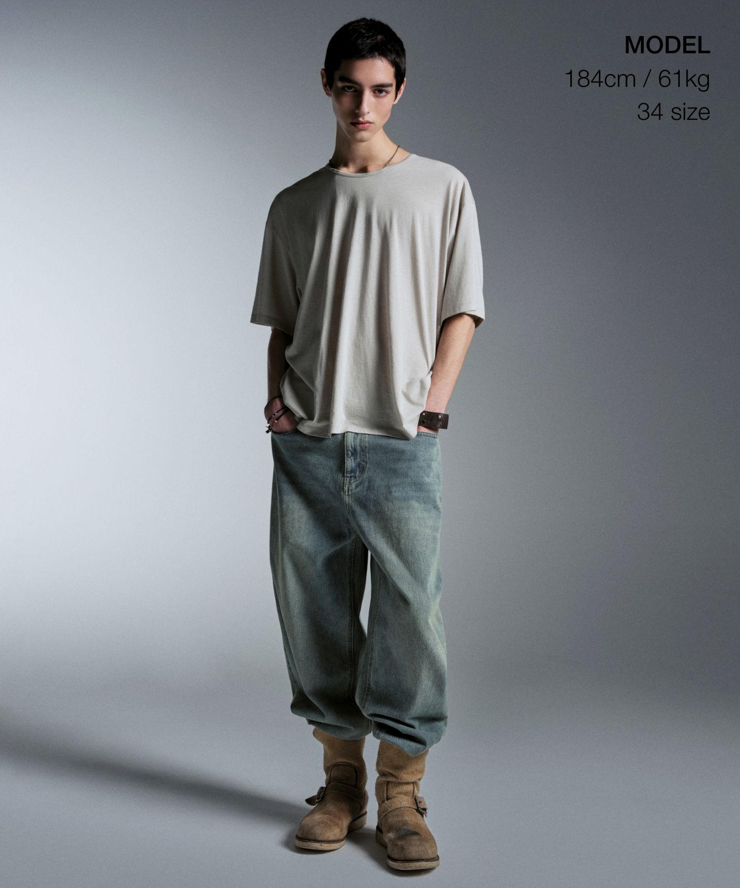 ★MUSINSA STANDARD★ Loose baggy denim pants rusty sky blue MUSINSA | MUSINSA STANDARD Loose Exhaust Denim Pants [Rusty