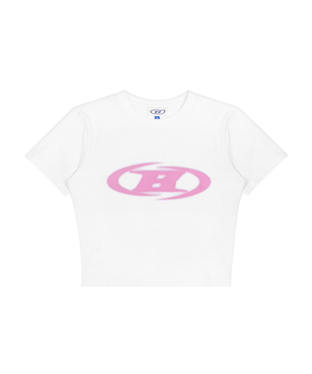 본투윈(BORN TO WIN) BLUR LOGO CROP TOP [IVORY]