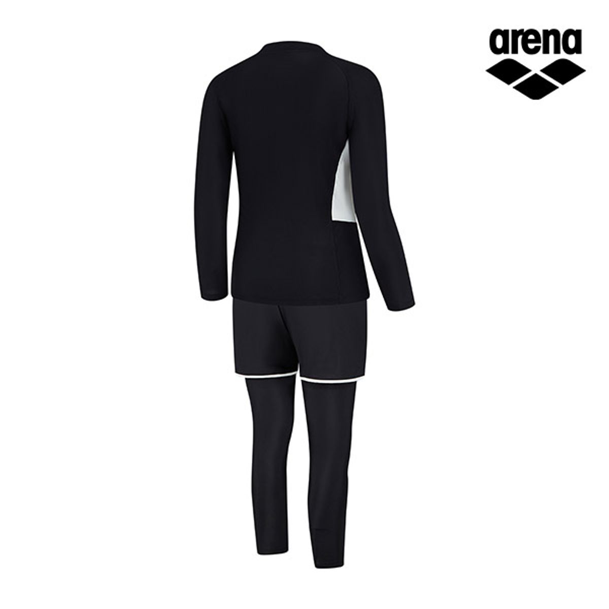 아레나 키즈(ARENA KIDS) 아일랜드 주니어 집업 래쉬가드 세트 A4BG1GS82BLK