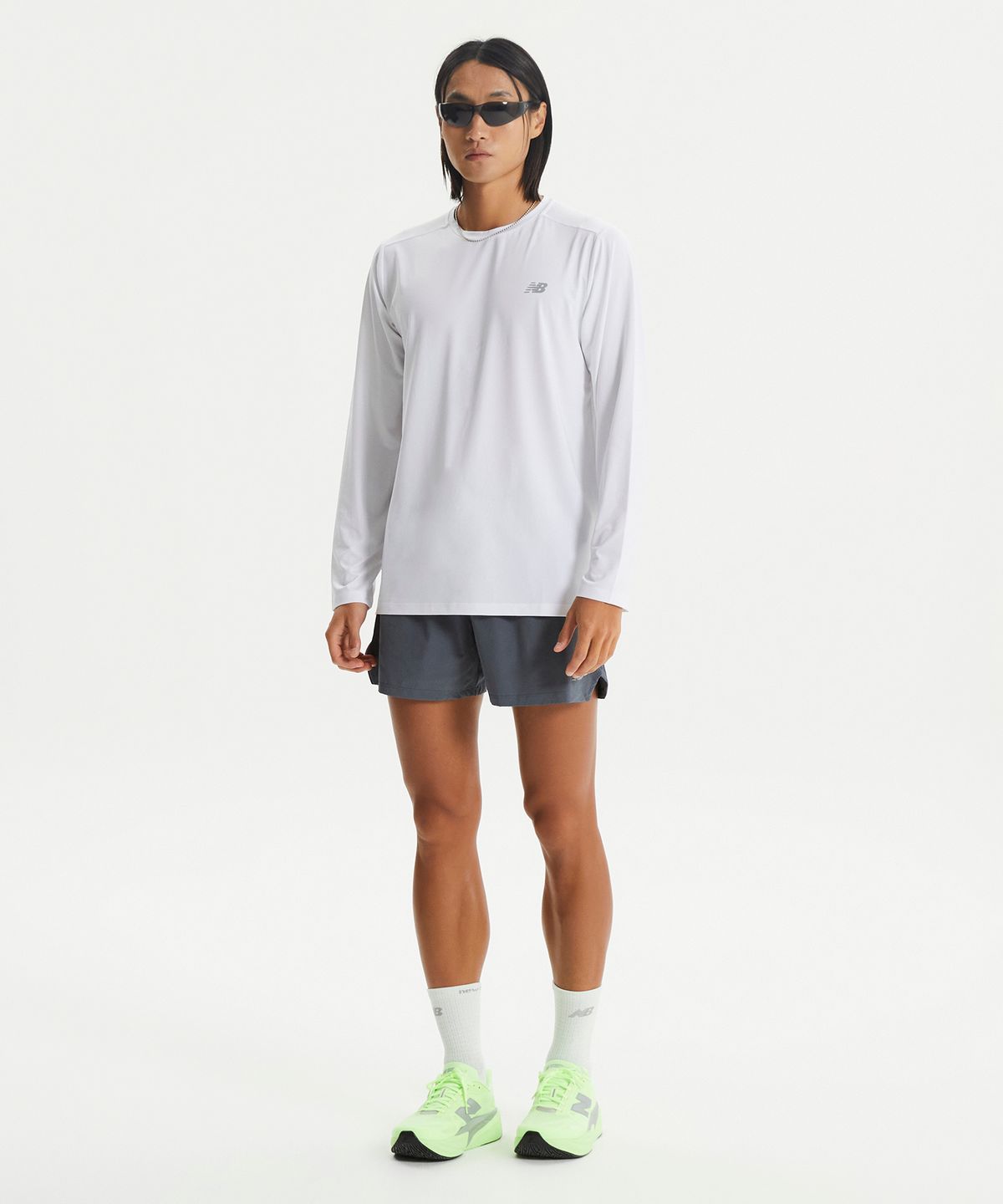 뉴발란스(NEW BALANCE) NBNVG36201 / MEN RC 쇼츠 5인치 (D/GRAY)