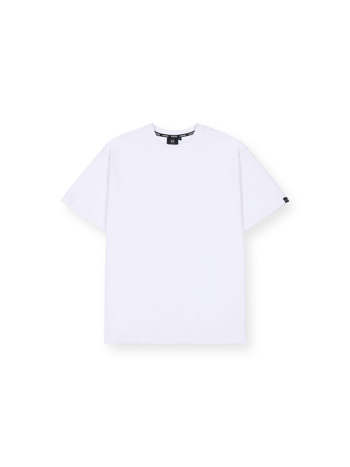 에르비노(HERVINO) 스판 머슬핏 반팔티[화이트]