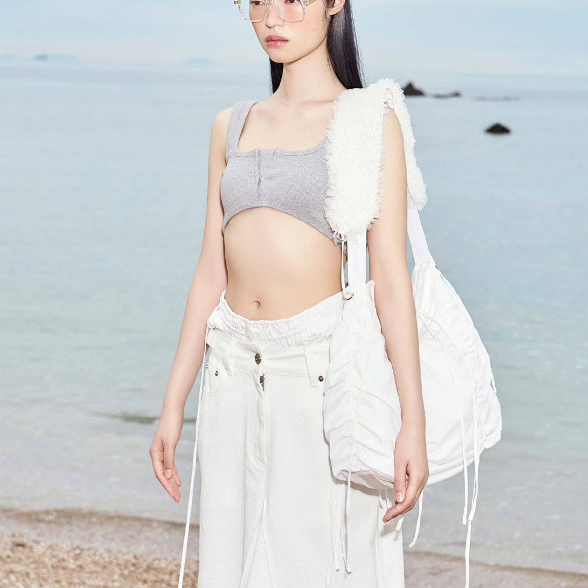 엘씨디씨티엠(LCDC™) MESH FRILL SHOULDER BAG