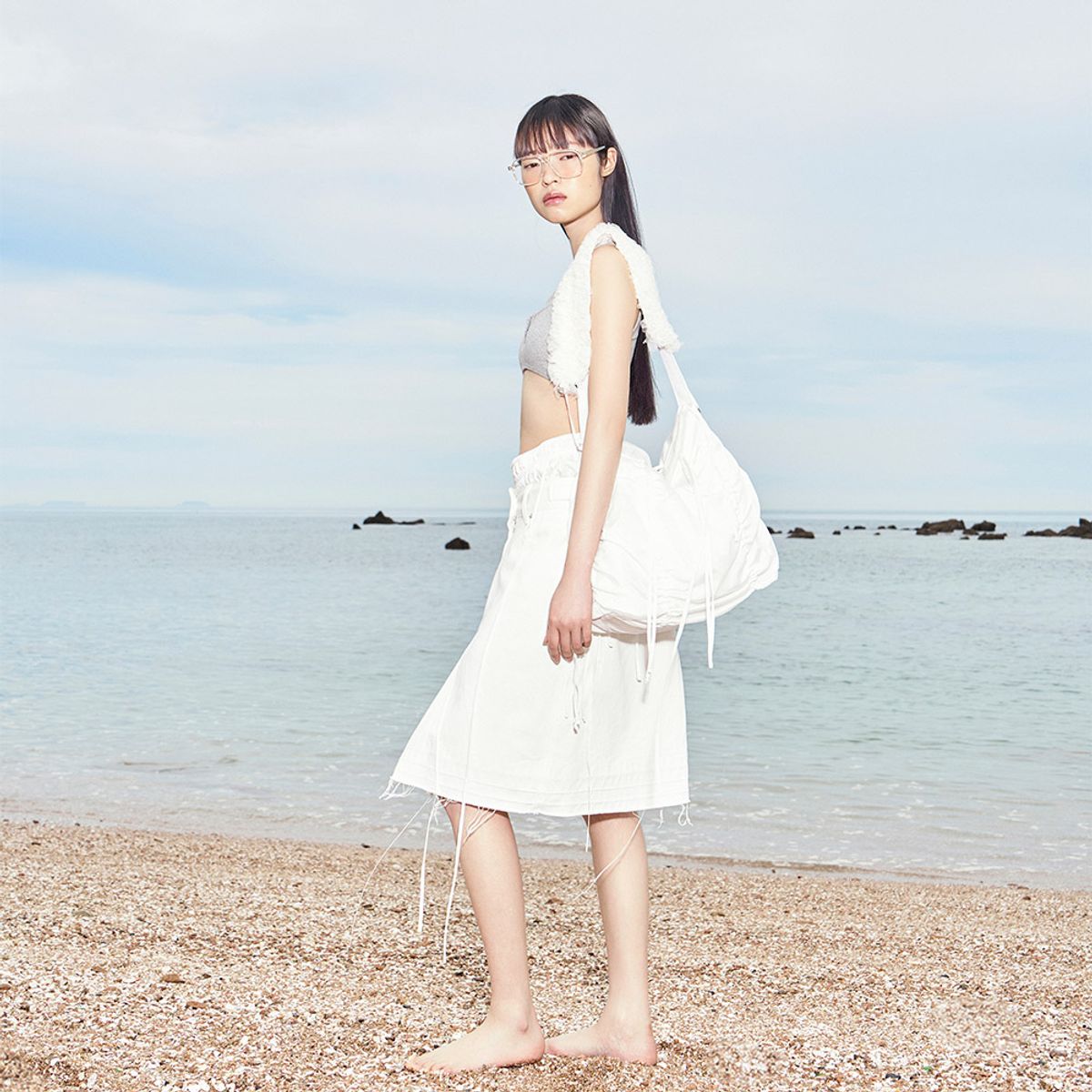 엘씨디씨티엠(LCDC™) MESH FRILL SHOULDER BAG