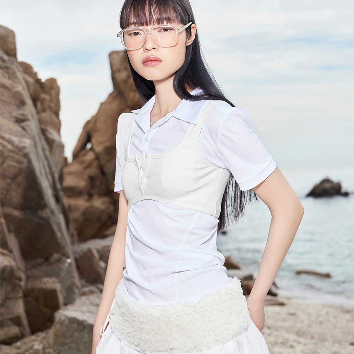 엘씨디씨티엠(LCDC™) BUSTIER DETAIL BRA TOP
