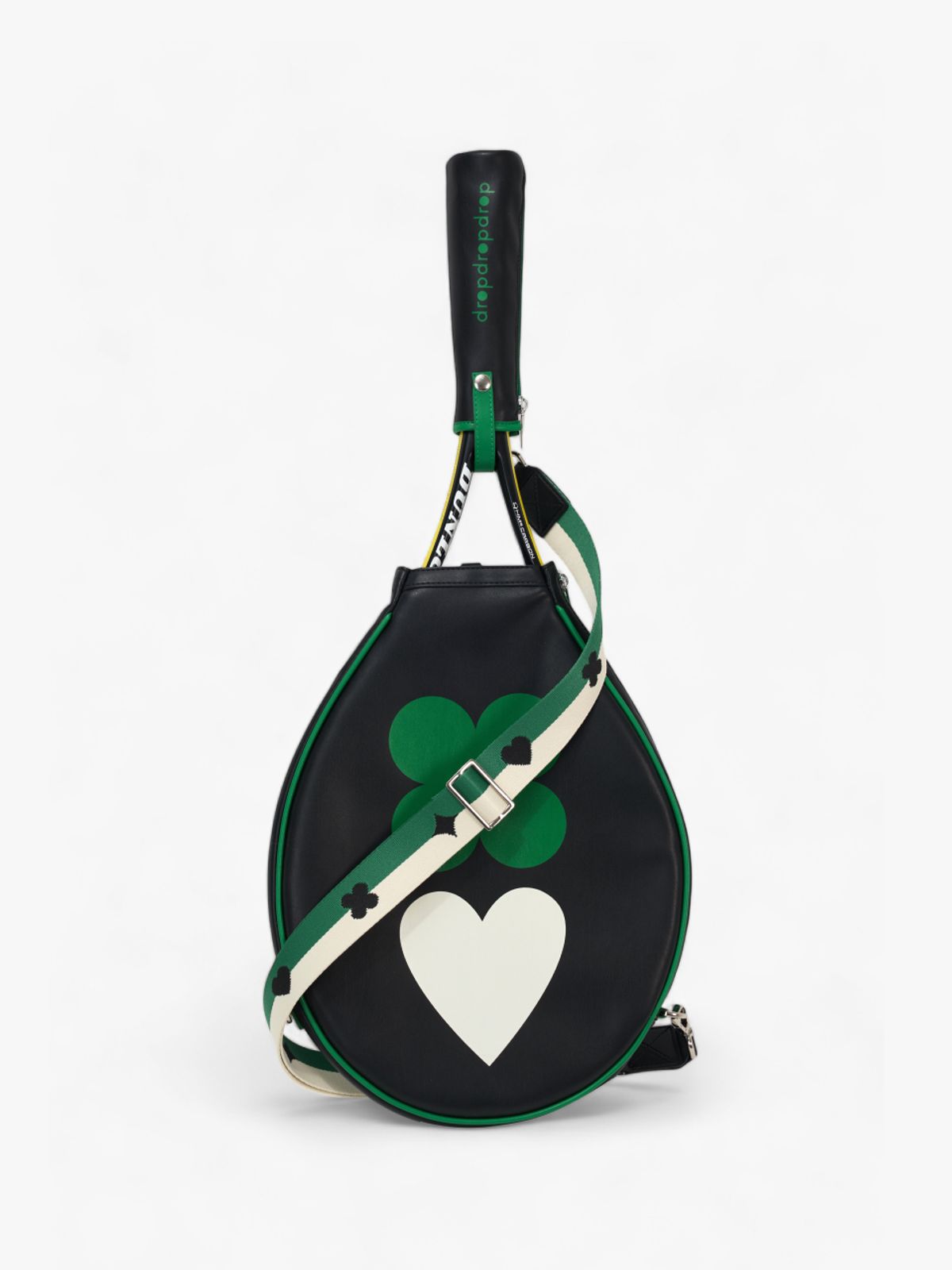 드롭드롭드롭 스포츠(DROPDROPDROP SPORTS) DRP 패턴 라켓백 LUCKY HEARTY BLACKBERRY