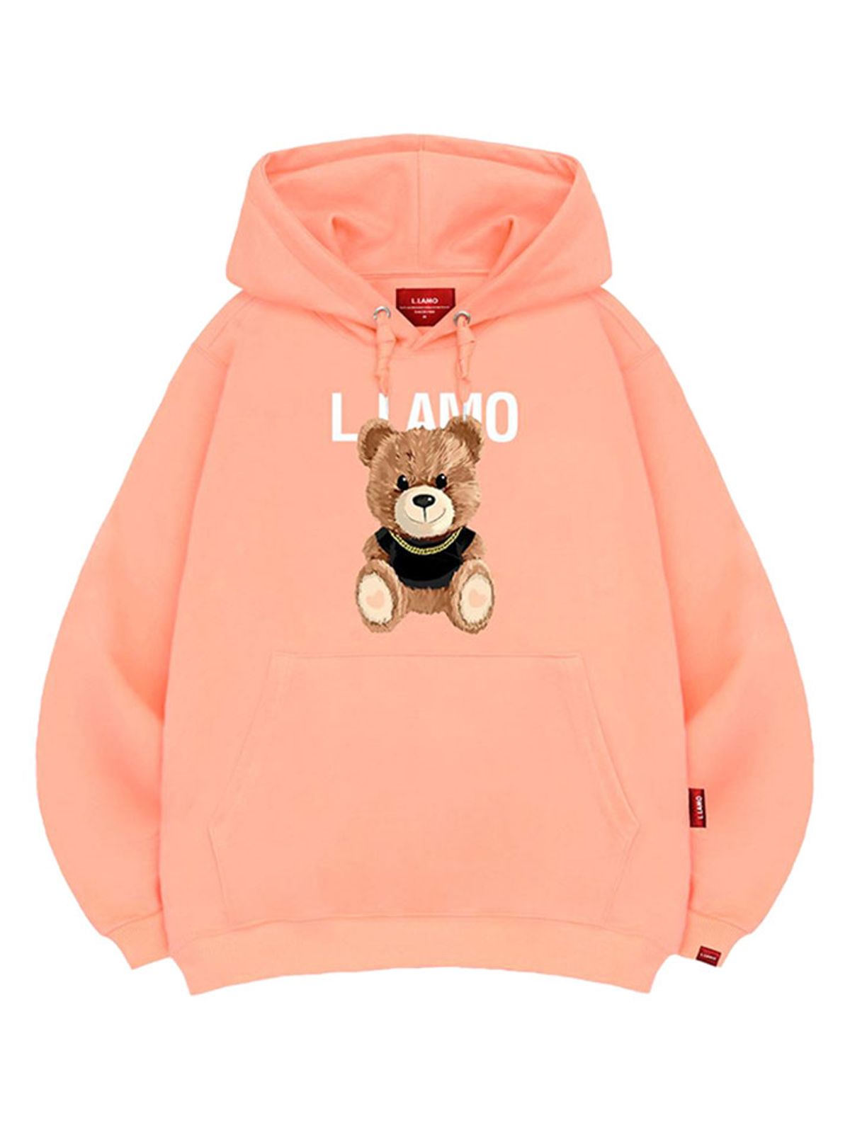 엘라모(LLAMO) 스마일곰돌 후드티 남녀공용 빅사이즈 M~4XL