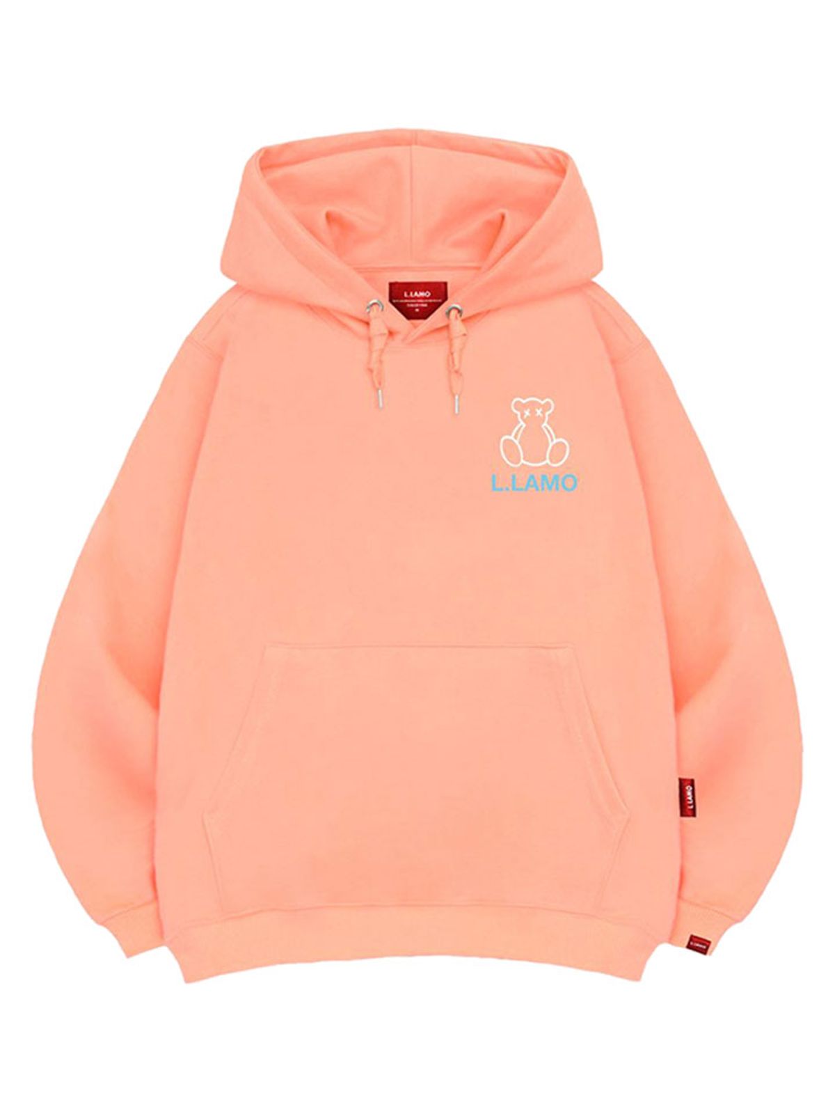 엘라모(LLAMO) 라인베어 후드티 남녀공용 빅사이즈 M~4XL