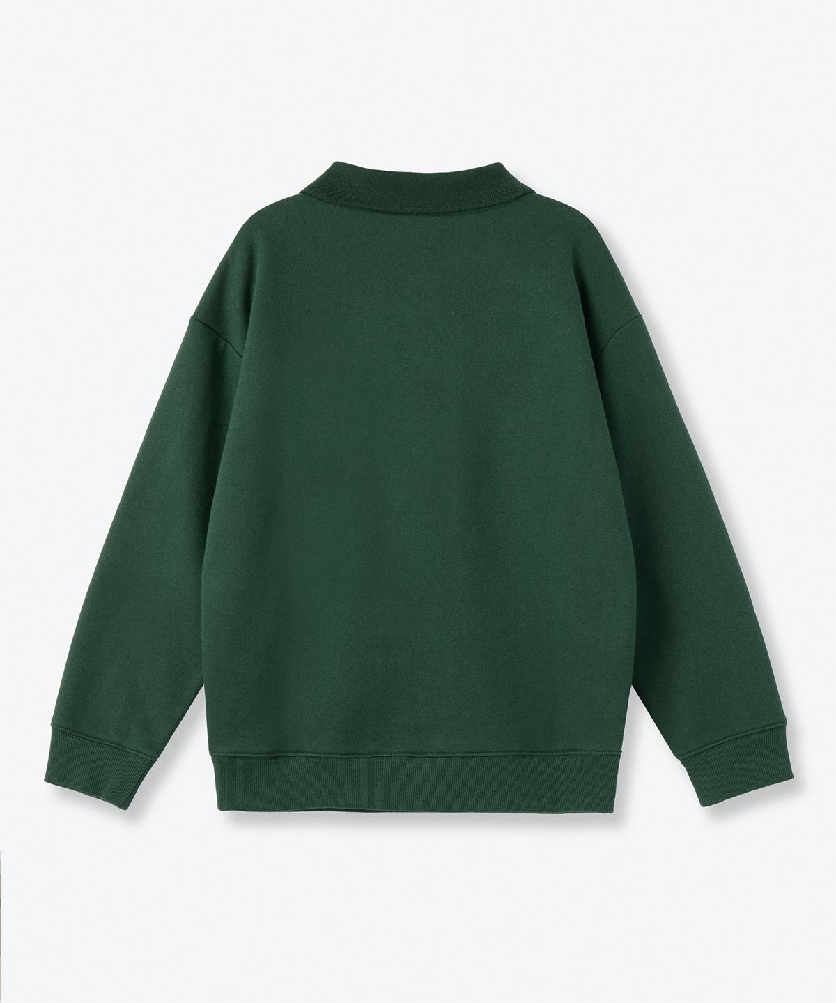무신사 스탠다드 키즈(MUSINSA STANDARD KIDS) 기모 오버사이즈 칼라드 스웨트셔츠 [그린]