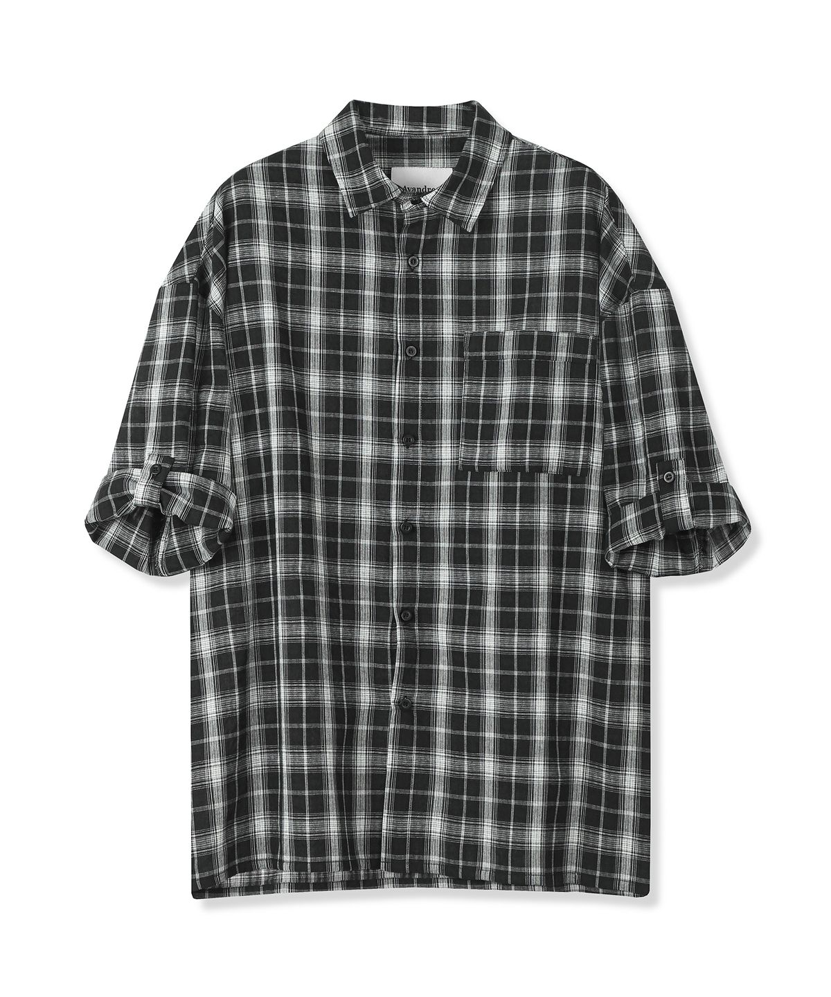 어반드레스(AVANDRESS) Smith Linkle Check Overfit Rollup Shirt - 3COL