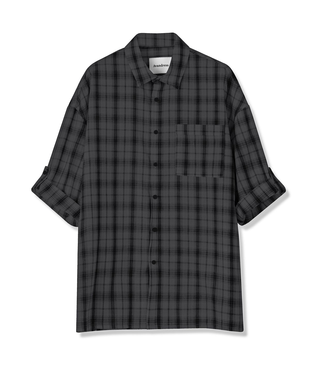 어반드레스(AVANDRESS) Smith Linkle Check Overfit Rollup Shirt - 3COL