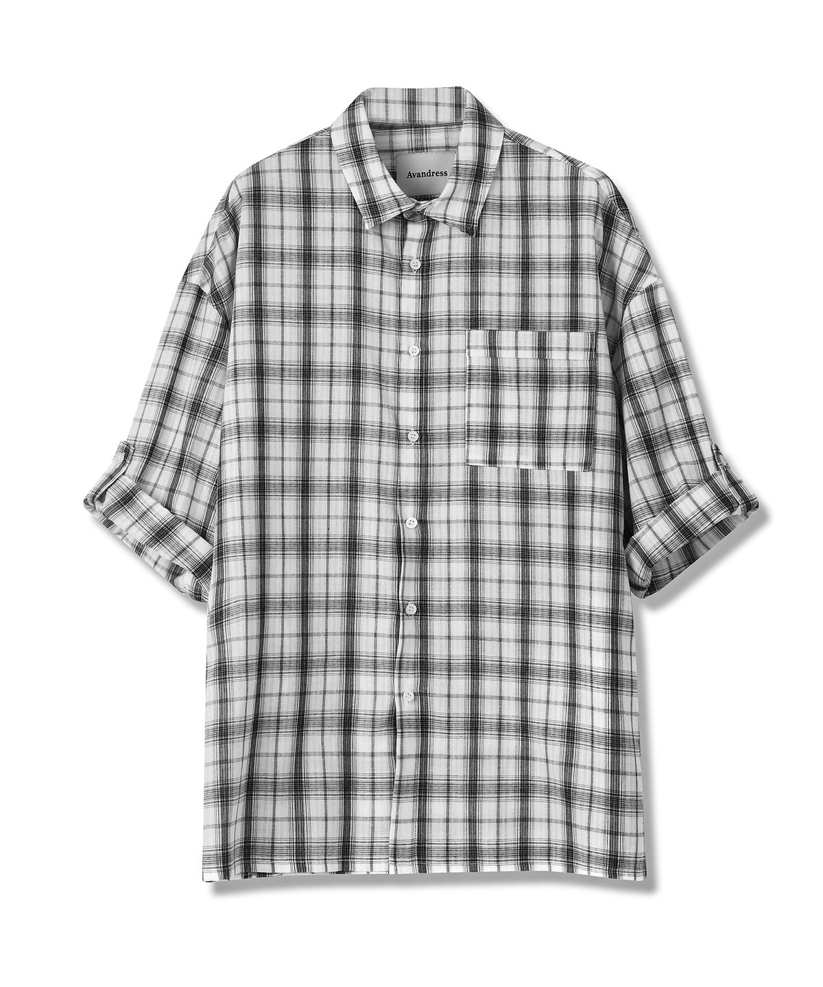 어반드레스(AVANDRESS) Smith Linkle Check Overfit Rollup Shirt - 3COL
