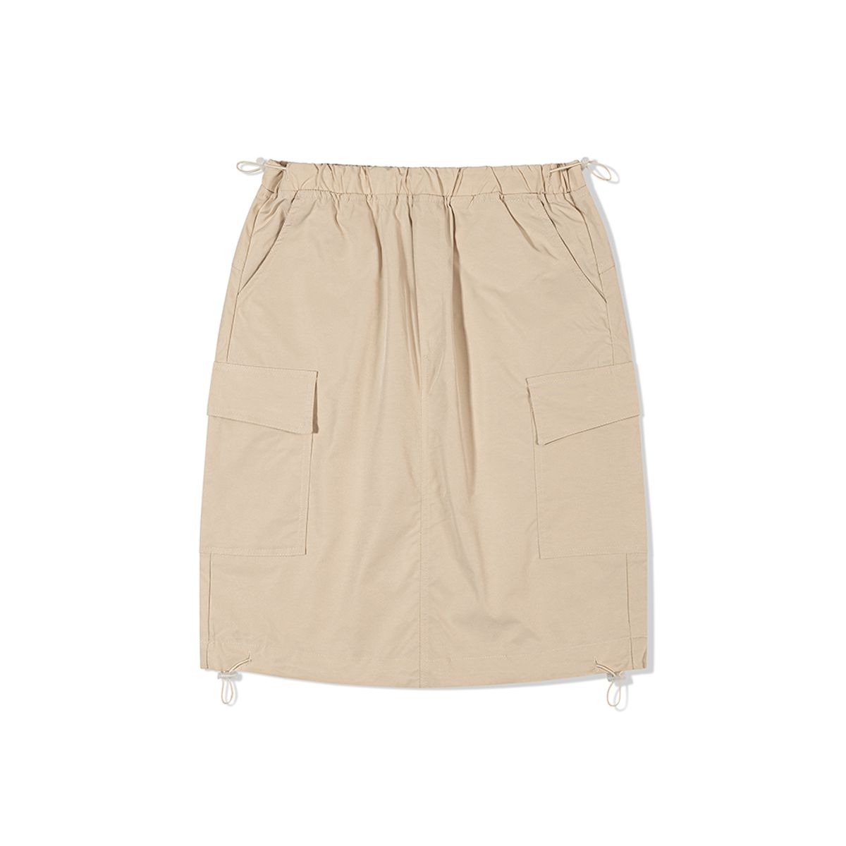 모아(MOAA) 스트링 카고 Knee length 스커트 (BEIGE)