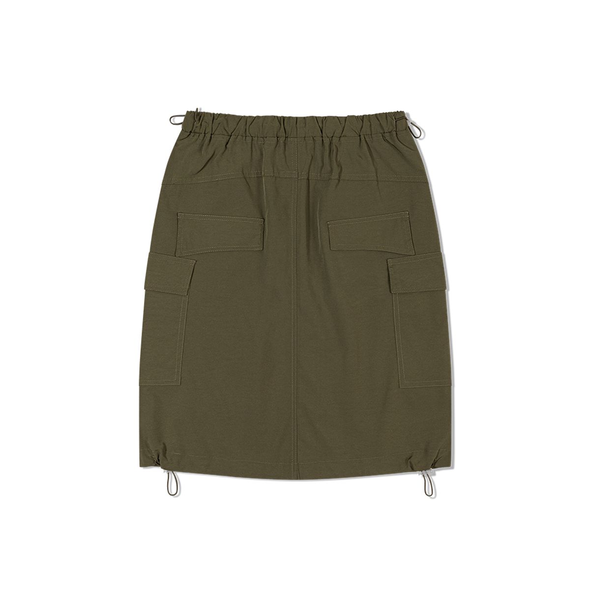 모아(MOAA) 스트링 카고 Knee length 스커트 (KHAKI)