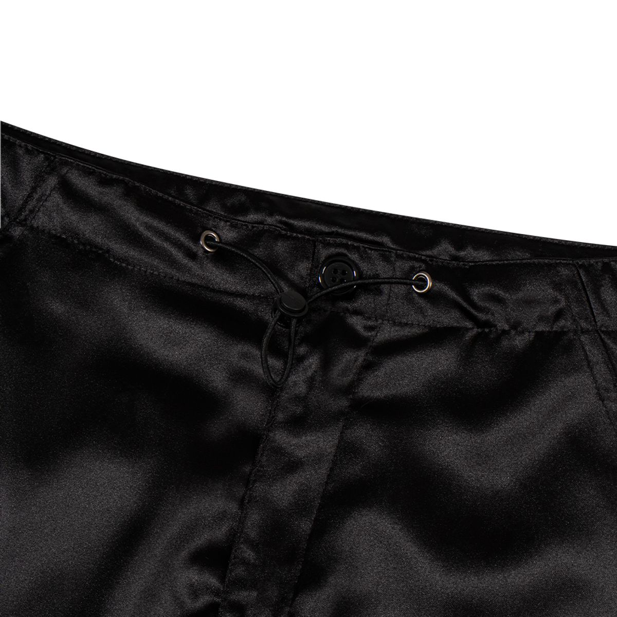 모아(MOAA) 새틴 카고 트라우저 (METALLIC BLACK)