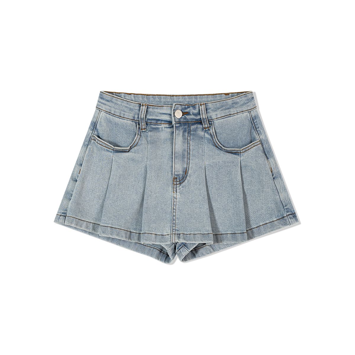 모아(MOAA) Culotte 데님 미니 스커트 (LIGHT JEAN BLUE)
