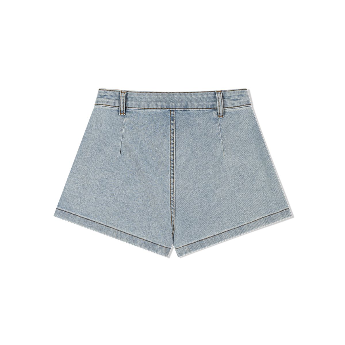 모아(MOAA) Culotte 데님 미니 스커트 (LIGHT JEAN BLUE)