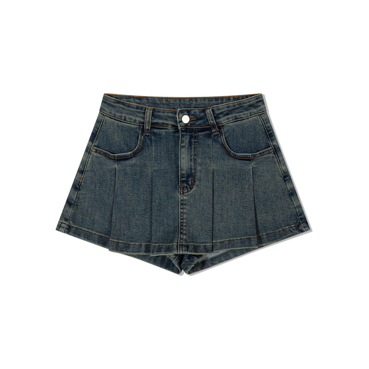 모아(MOAA) Culotte 데님 미니 스커트 (JEAN BLUE)
