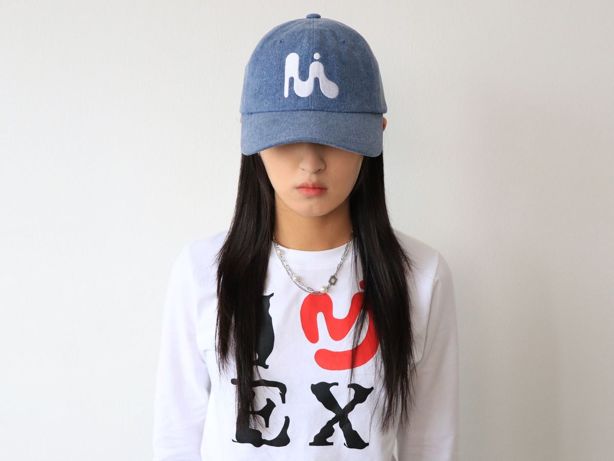 미와이후(MIYHOO) BIG LOGO BALL CAP ( WASHING DENIM )