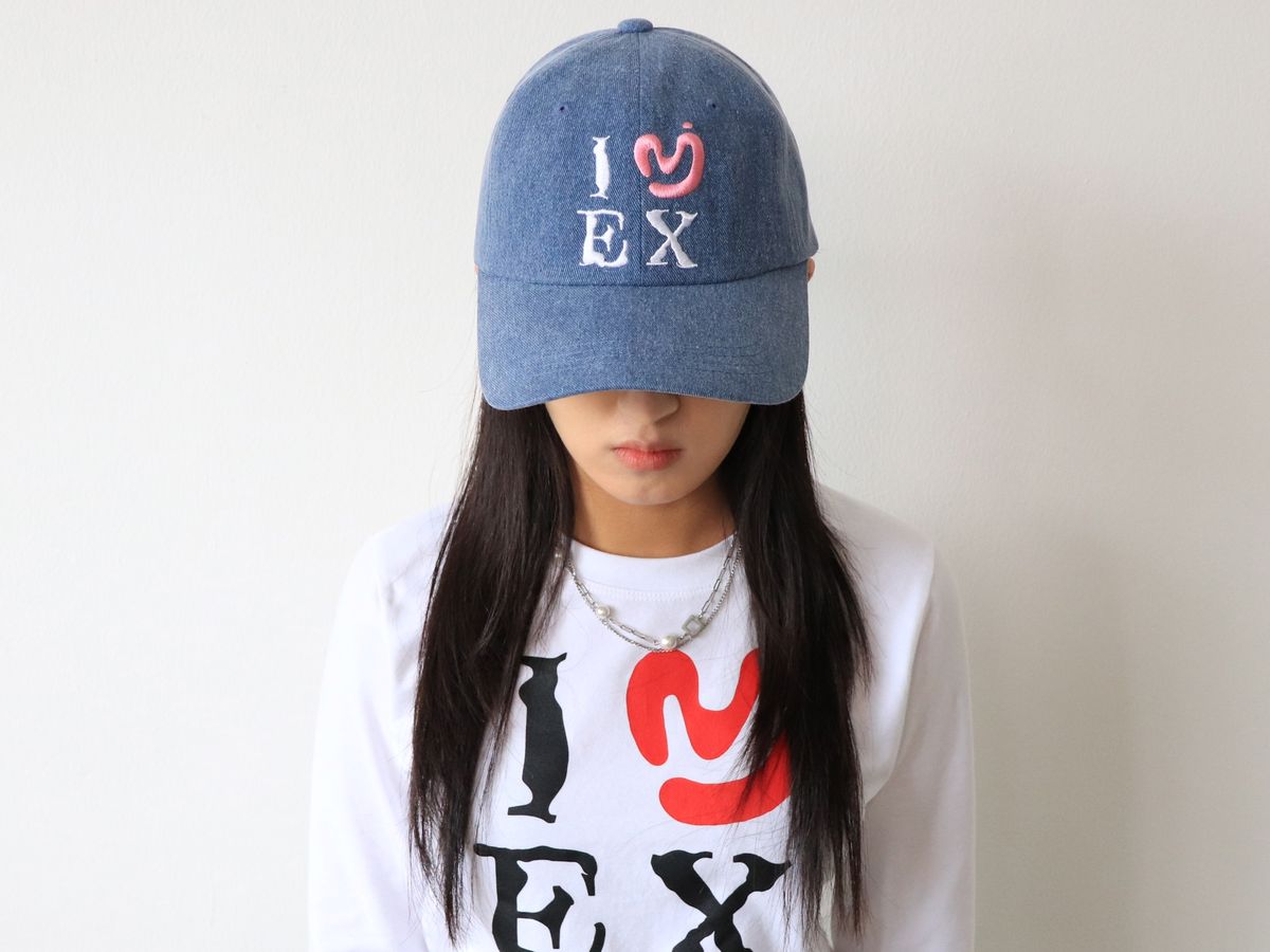 미와이후(MIYHOO) I LOVE EX BALL CAP ( WASHING DENIM )