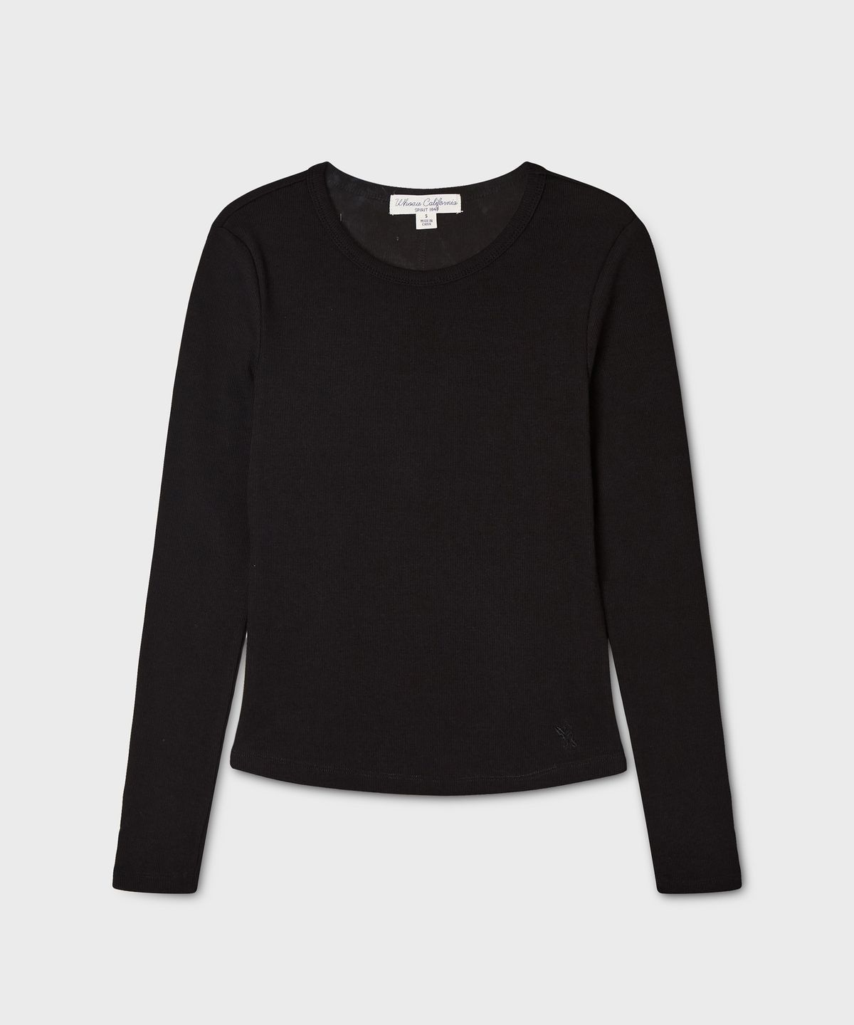 후아유(WHO.A.U) Ribbed Long Sleeve T-shirt(F) / WHLAG3811F
